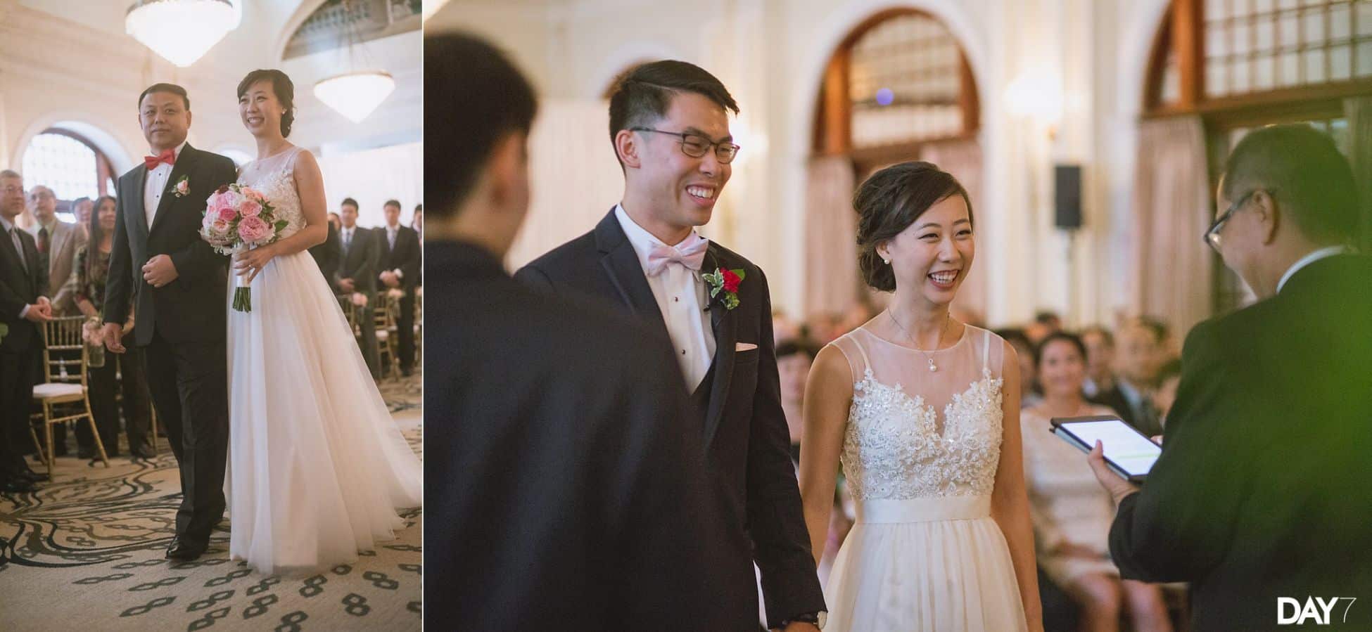 ceremony at Crystal Ballroom Houston Wedding