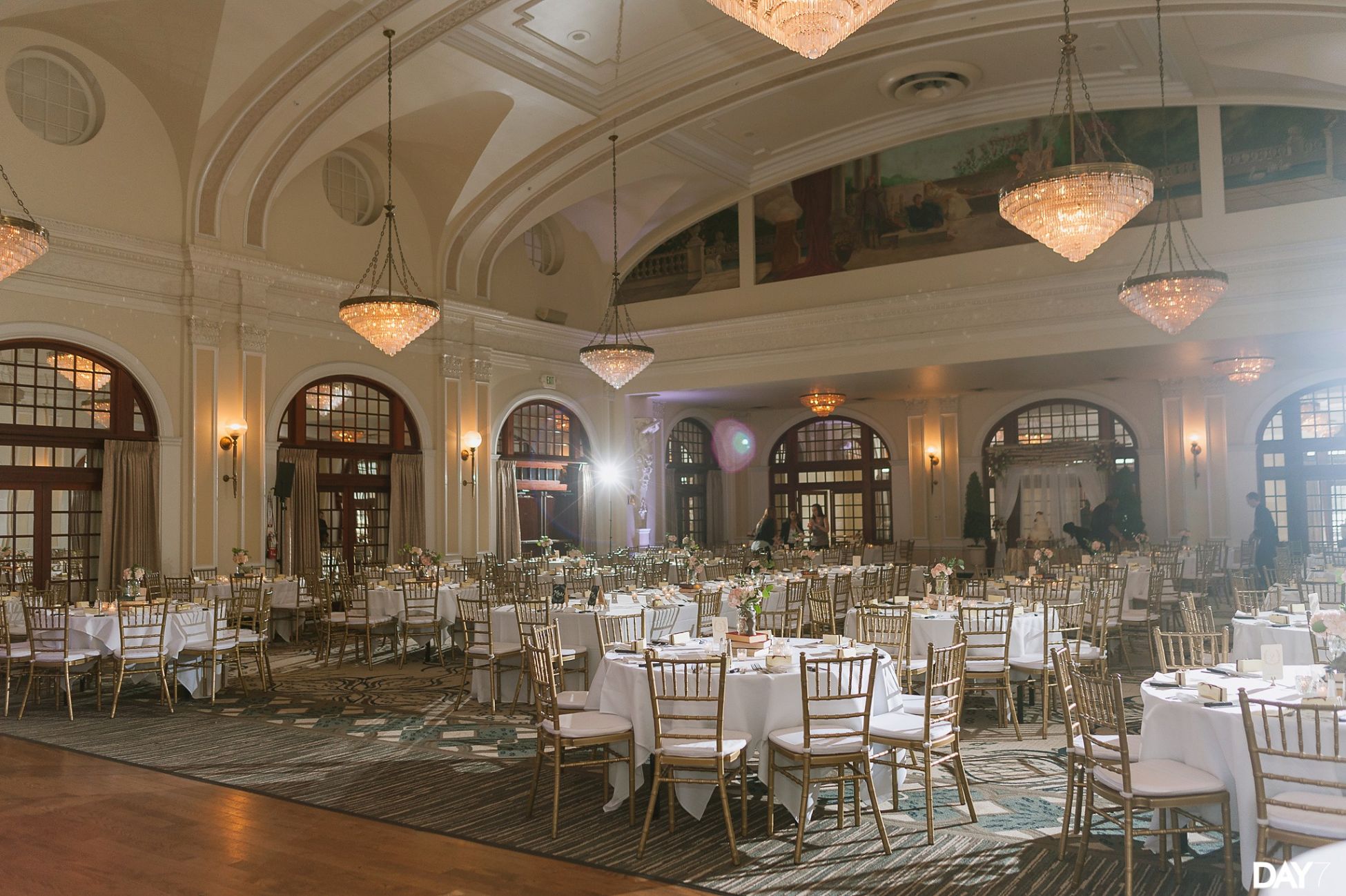 reception at Crystal Ballroom Houston Wedding