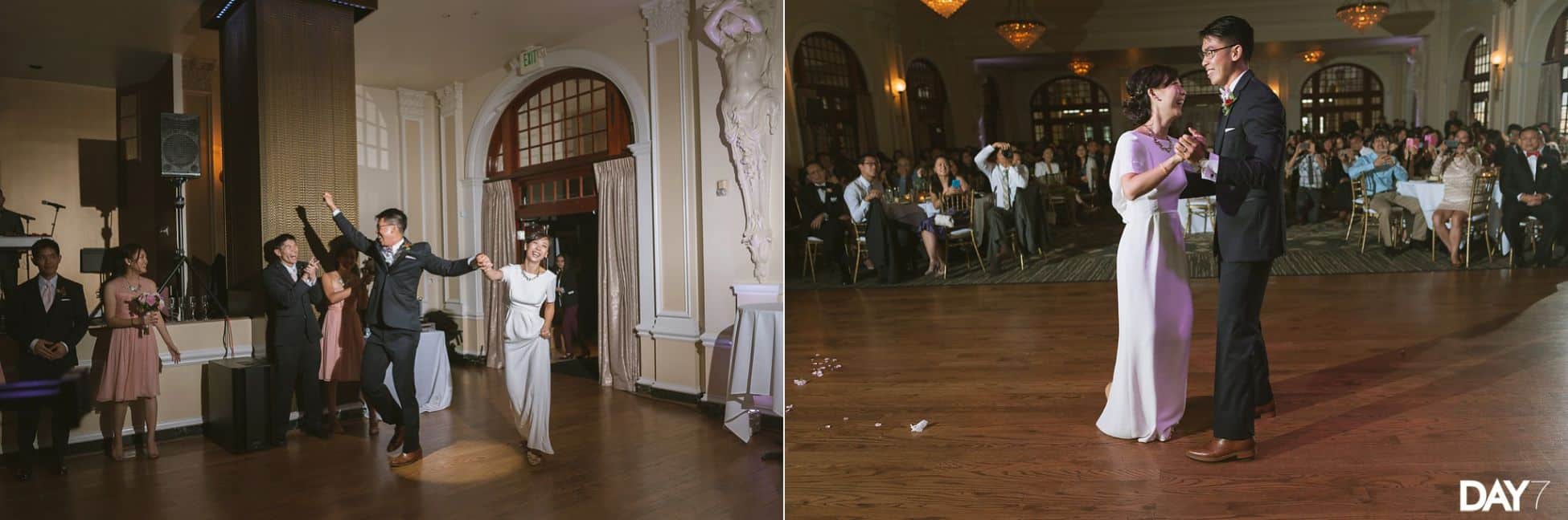 reception at Crystal Ballroom Houston Wedding