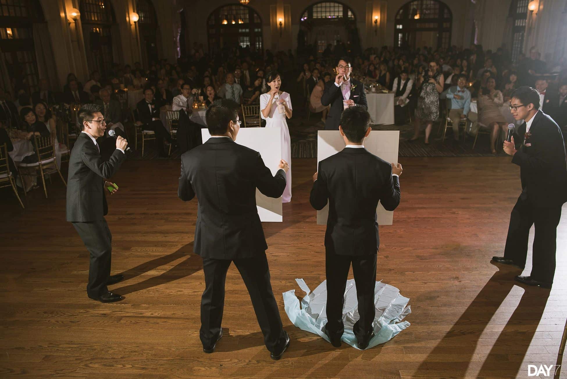 boba targets at Crystal Ballroom Houston Wedding