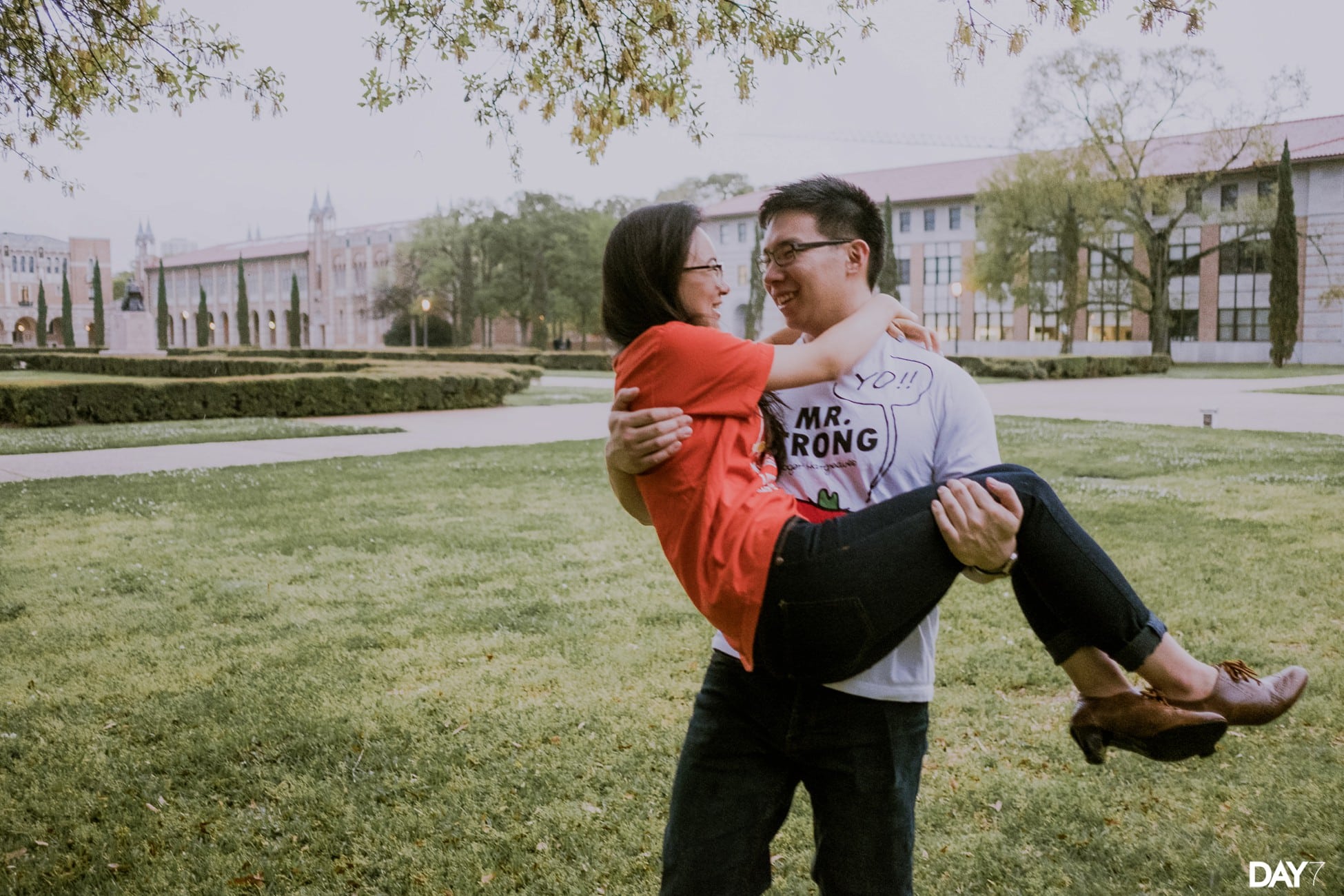 Rice University Engagement Photographer